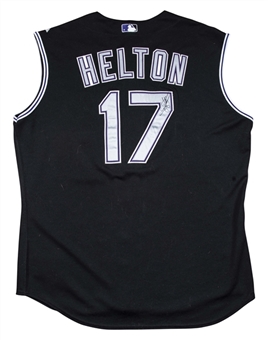 2006-07 Todd Helton Game Used & Signed Colorado Rockies Jersey Vest (Beckett)